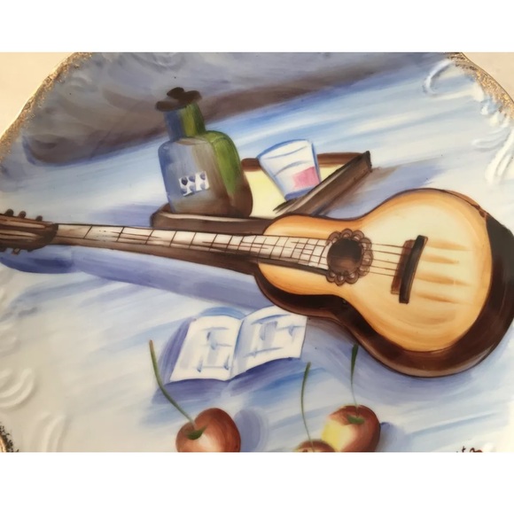 Decorative Wall Plate Guitar 8 1/4” M. Kuritz - Picture 4 of 7